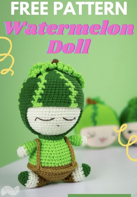 How to Crochet a Watermelon Doll