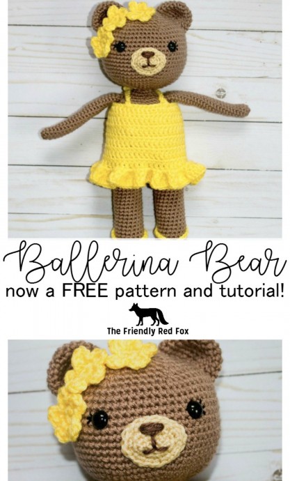 Crochet Bear Ballerina