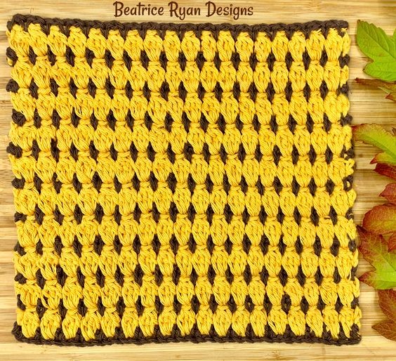 Crochet Cluster Dishcloth