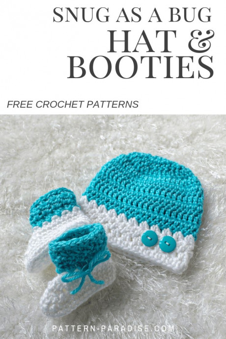 Crochet Snug As A Bug Hat And Booties