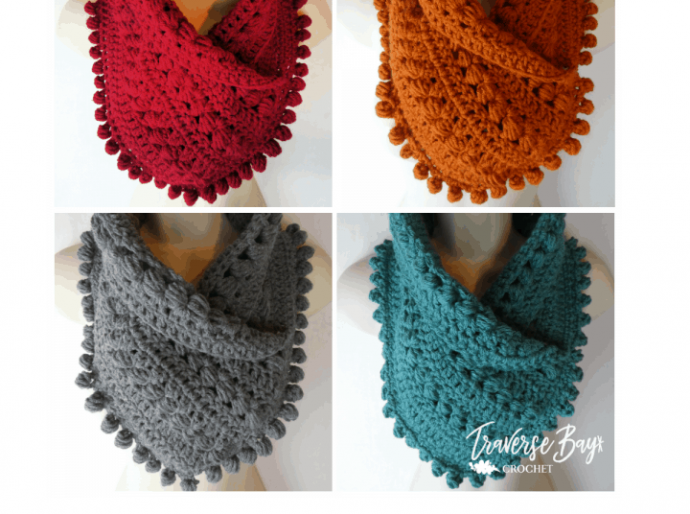 Crochet Pom Neck Warmer
