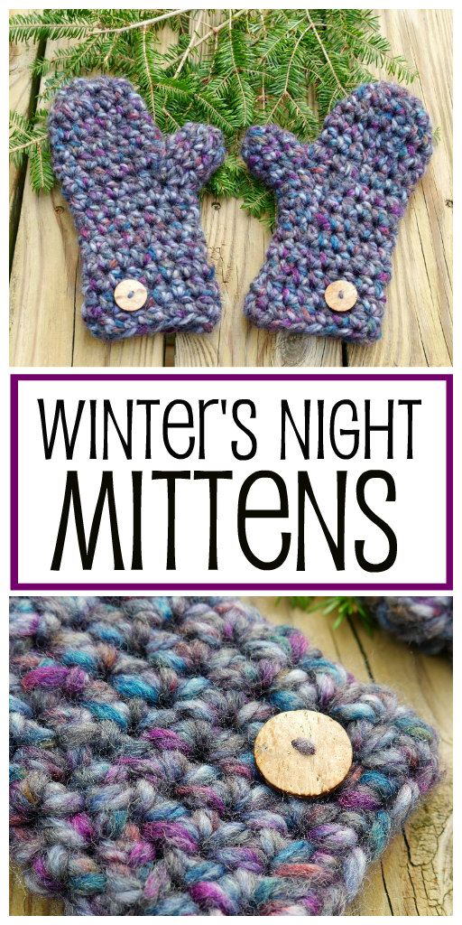 Handcrafted Crochet Winter's Night Mittens to Keep You Cozy This Season