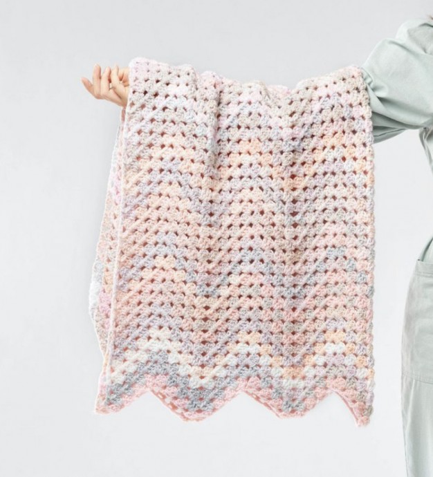 Crochet Granny Chevron Throw