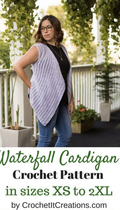 Waterfall Cardigan Crochet Pattern (FREE)