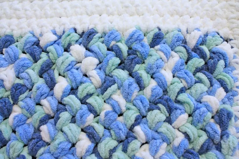 Crochet Seaway Chenille Baby Blanket