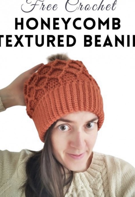 Crochet Honeycomb Beanie