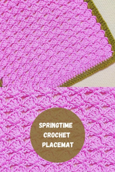 Easy Crochet Pattern for a Springtime Placemat - Perfect for Beginners Easy Crochet Pattern for a Springtime Placemat - Perfect for Beginners