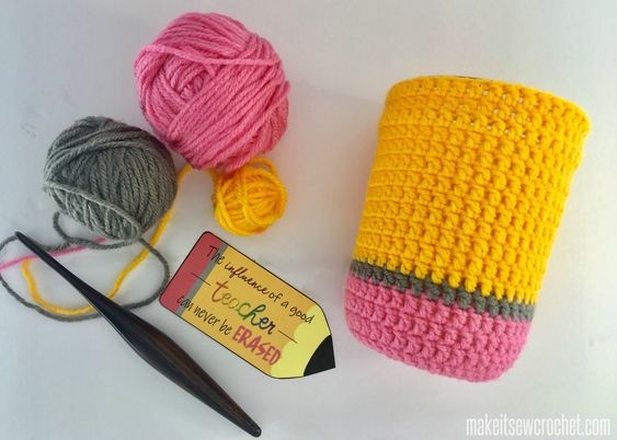 Discover the Perfect Teacher Gift: Crochet Pencil Mason Jar Cover Tutorial Discover the Perfect Teacher Gift: Crochet Pencil Mason Jar Cover Tutorial