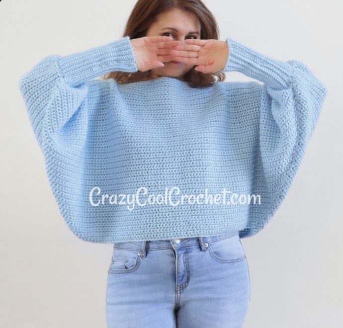 Crochet Bat Wing Sweater