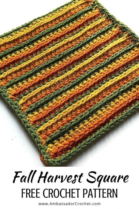 Create a Cozy Crochet Fall Harvest Blanket Square for Your Home Decor Create a Cozy Crochet Fall Harvest Blanket Square for Your Home Decor