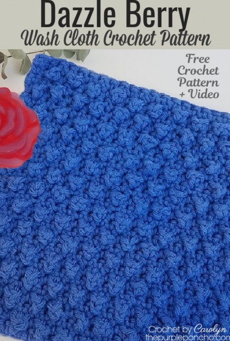Crochet Dazzle Berry Washcloth