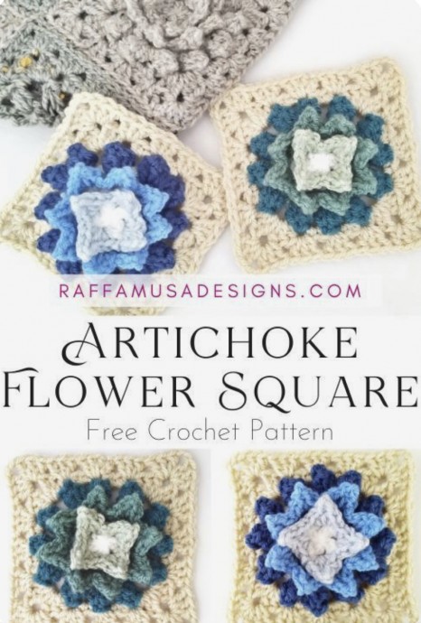 DIY The Artichoke Flower Granny Square