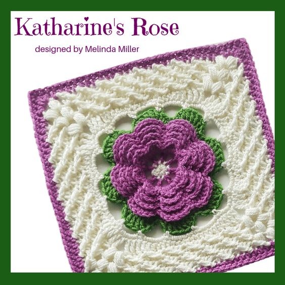 Crochet Rose Afghan Square