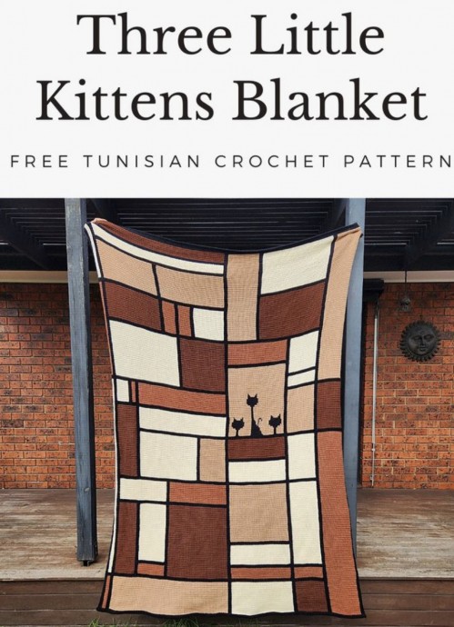 Free Tunisian Crochet Blanket Pattern for Three Little Kittens - A Cozy Project for All Skill Levels Free Tunisian Crochet Blanket Pattern for Three Little Kittens - A Cozy Project for All Skill Levels
