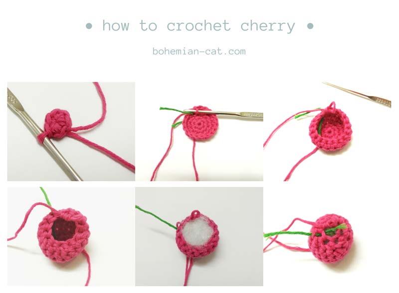 Create Adorable Crochet Cherry On A Stem: Complete Pattern Guide