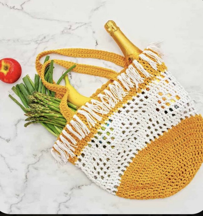 Free Crochet Pattern: Boho Grocery Bag