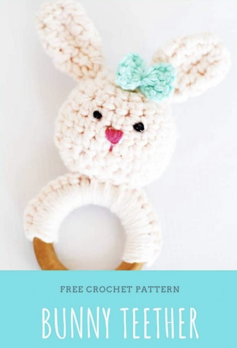 Crochet Bunny Teether