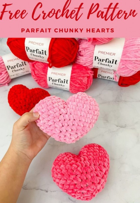 Crochet Chunky Hearts Amigurumi (Free Pattern)