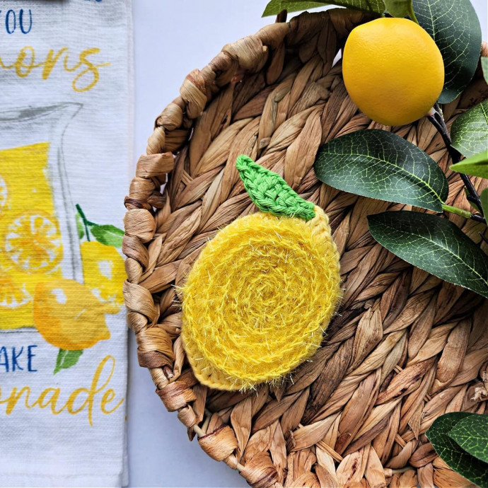 Crochet Lemon Dish Scrubby