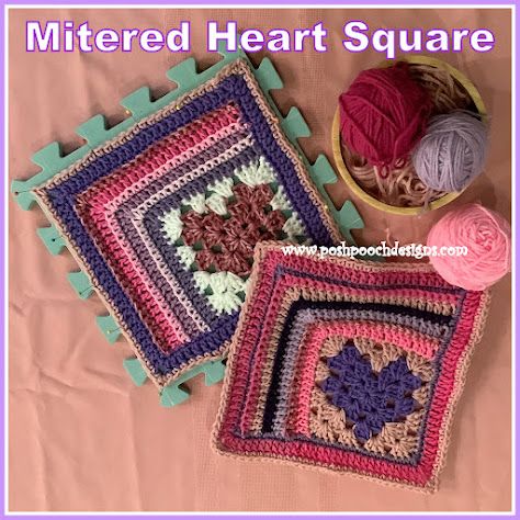 Create Your Own Crochet Mitered Heart Granny Square - Easy Pattern Guide