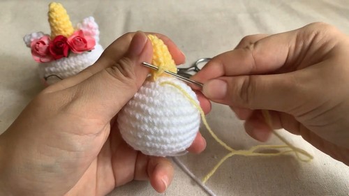 Crochet Baby Unicorn Doll