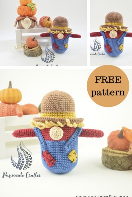 Crochet the Scarecrow Gnome