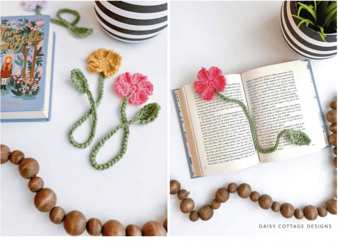 Free Crochet Pattern / Dainty Daisy Bookmark