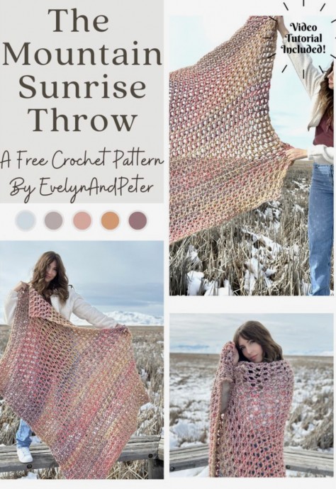 DIY The Mountain Sunrise Throw