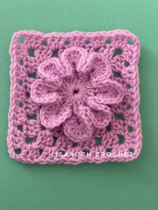 Create a Beautiful Granny Square with a Flower Center: Step-by-Step Guide for Beginners