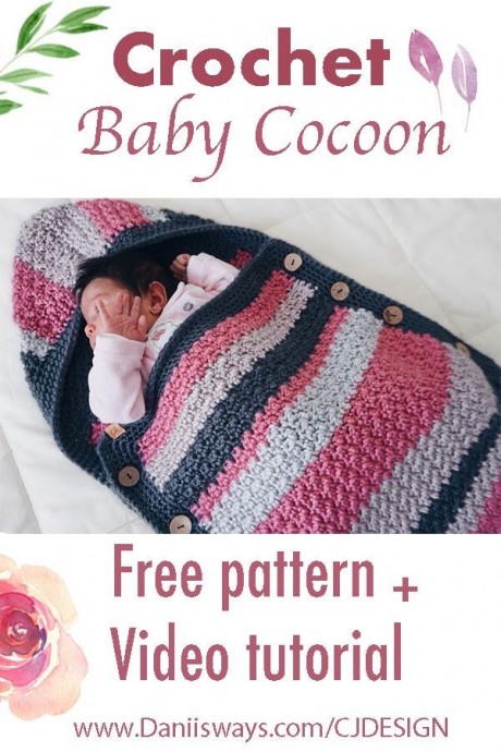 Cute Crochet Baby Cocoon