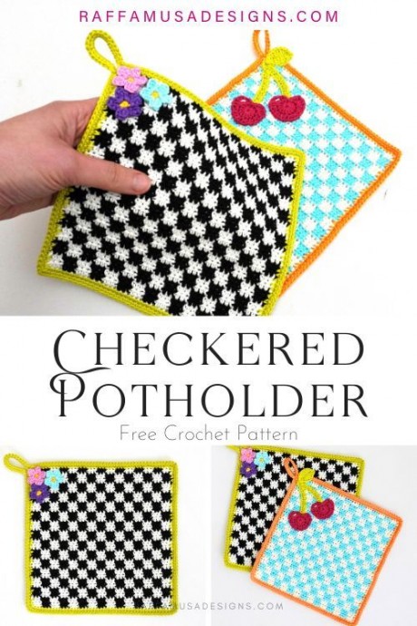 Crochet Checkered Potholder