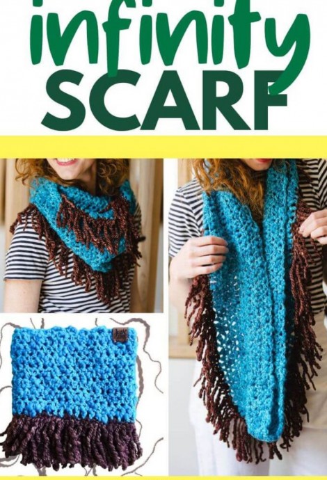 Crochet Cowl with Fringe