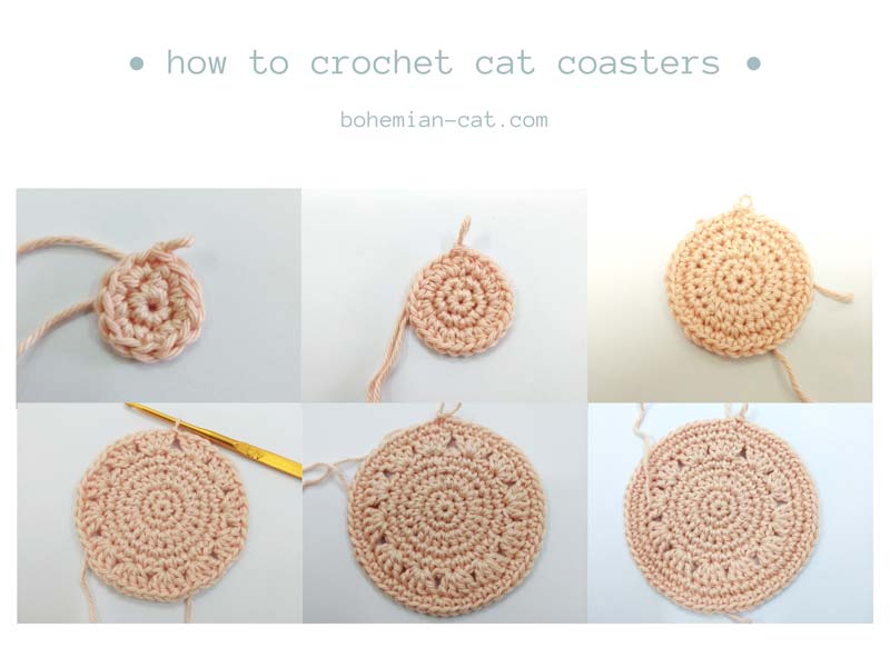 Create Adorable Cat Coasters Through Crocheting: A Fun and Whimsical DIY Project