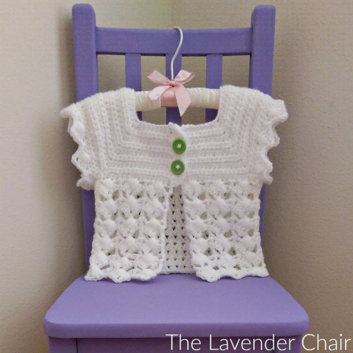 Crochet Textured Fan Baby Cardigan