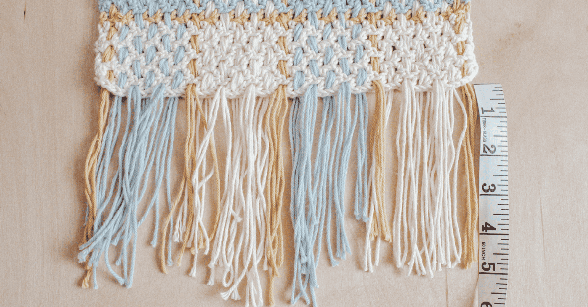 Fringe on Crochet Table Runner