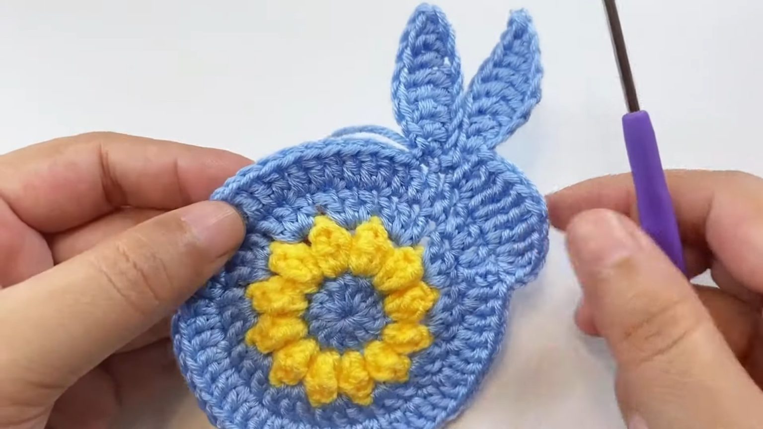Crochet Bunny Coaster