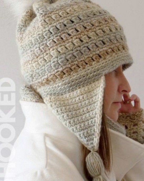 Crochet Colorscape Earflap Hat (Free Pattern)