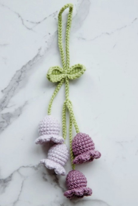 Crochet Lily Of Valley Car Hanging