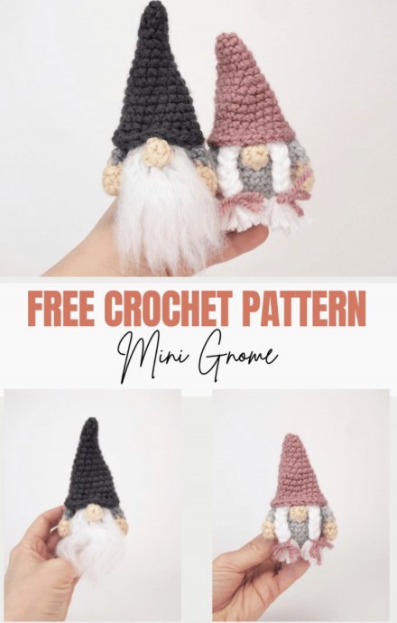 Free Mini Crochet Gnome Pattern