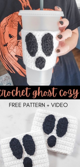 Crochet Ghost Cozy (Free Pattern)