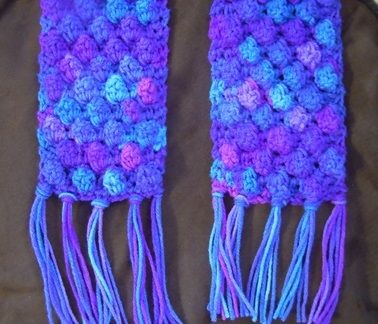Crochet Popcorn Stitch Scarf