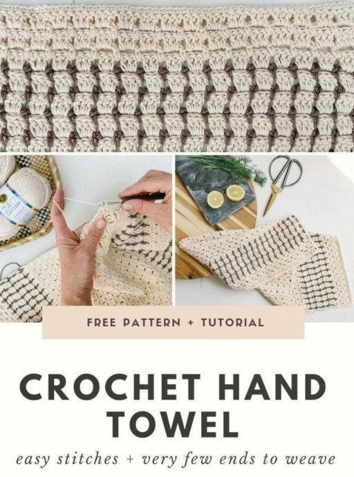 Crochet Farmhouse Kitchen Towel