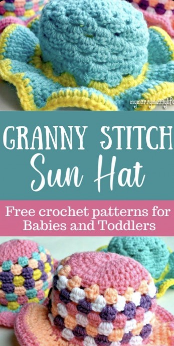 Free Granny Stitch Sun Hat Pattern for Your Adorable Baby Girl Free Granny Stitch Sun Hat Pattern for Your Adorable Baby Girl