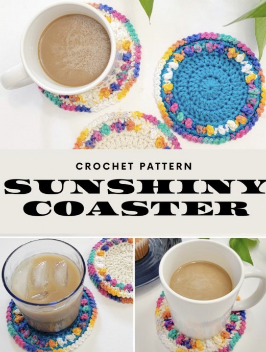 Sunshiny Coaster Crochet Pattern