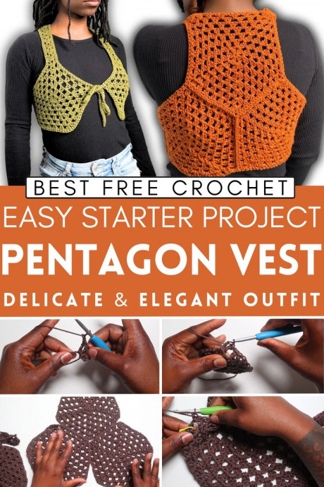 Crochet Pentagon Vest