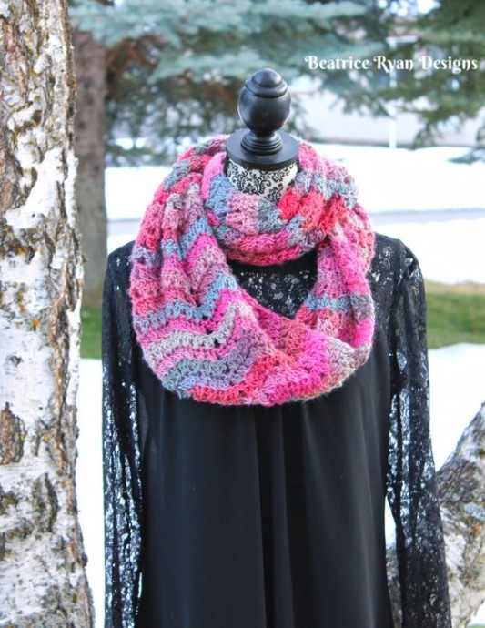 Crochet Sweetwater Infinity Scarf