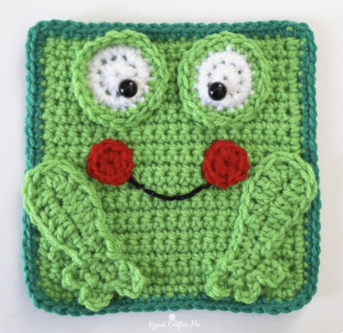 Frog Crochet Square
