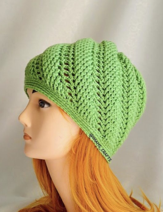 Crochet Swirl Wave Hat