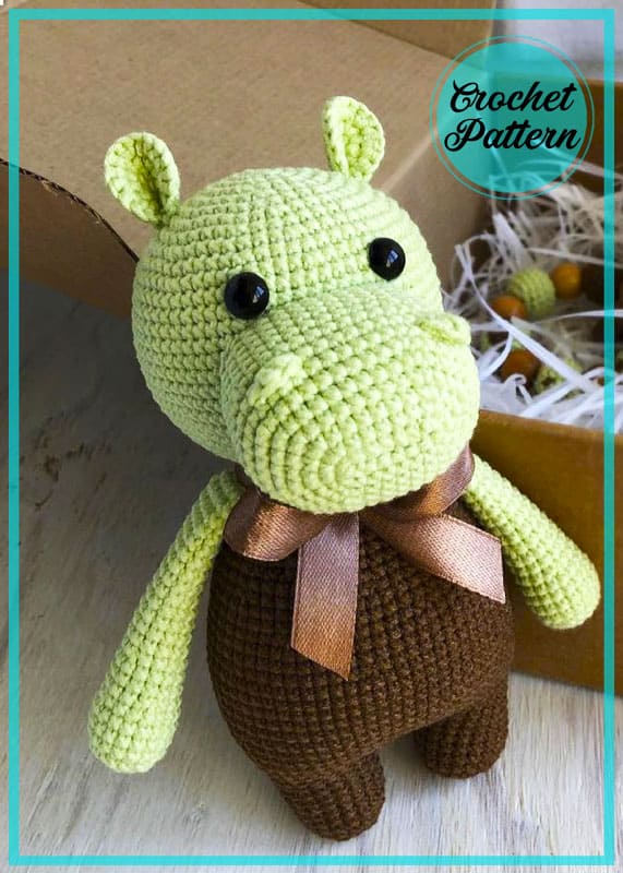 Crochet Hippo Gosh Amigurumi