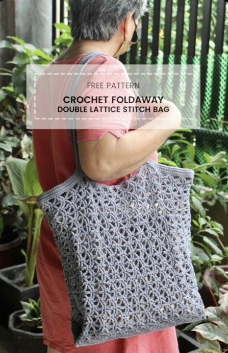 Foldaway Double Lattice Stitch Bag